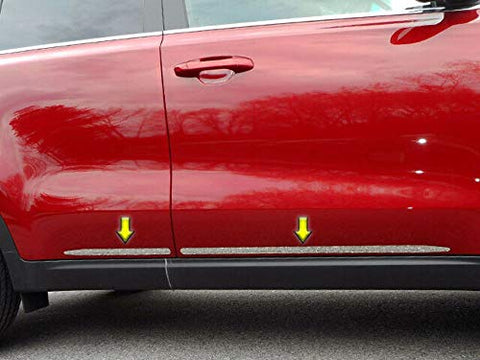 QAA is Compatible with 2017-2022 Kia Sportage 4 Piece Stainless Side Molding Accent Trim, 1" Width, Lower Fitment AT17835