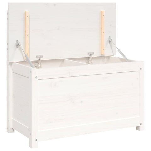 vidaXL Bench Storage Chest Seat White Solid Pine Furniture - Organize & Relax at Home