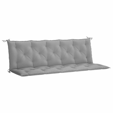 vidaXL Indoor/Outdoor Bench Cushions 2 pcs, Patio Loveseat Cushions, Porch Swing Seat Cushions, Non-Slip, Water-Repellent, Breathable, Resilient, Grey 70.9"x19.7"x2.8" Oxford Fabric