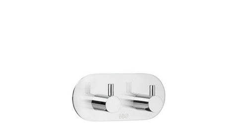 Smedbo BK1102 Design Double Hook, Polished Stainless Steel
