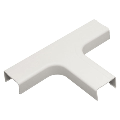 ICC Raceway Tee, Wire Organizer and Cable Management Fitting, Cord Cover for Wall & Floor, 1 1/4", Pack of 10, White