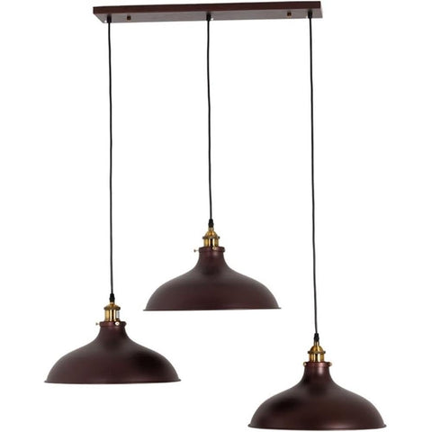 Chloe EADRED Industrial 3 Light Oil Rubbed Bronze Island Pendant 14" Wide