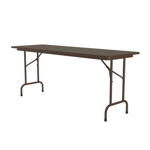 Correll Thermal Fused Laminate Top Folding Table in Walnut Finish CF2472TF-01