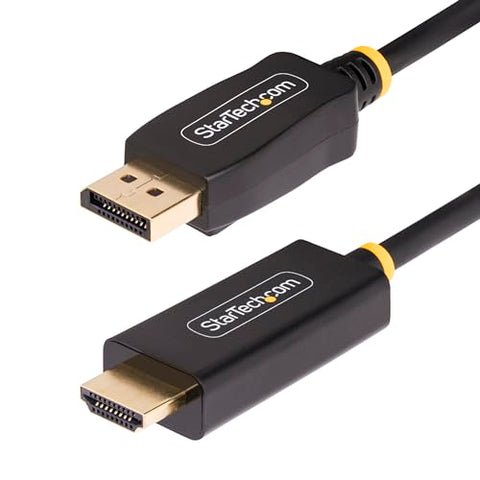 StarTech.com 9.8ft (3m) DisplayPort to HDMI Adapter Cable, 4K 60Hz with HDR, DP to HDMI 2.0b Cable, Active Video Converter