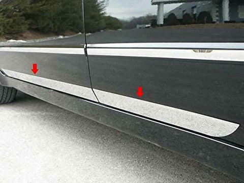 QAA is Compatible with 2007-2012 Nissan Altima 4 Piece Stainless Rocker Panel Trim, Lower Kit, 2.25" Width TH27550