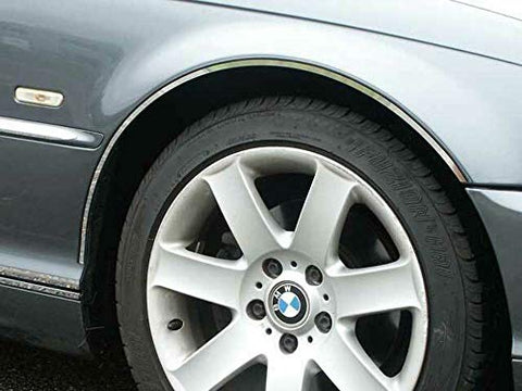 QAA is Compatible with 2001-2005 BMW 3 Series 4 Piece Stainless Wheel Well Accent Trim, Cut to fit with Rocker kit Sold Separately WQ25901
