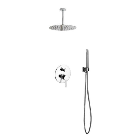 Aqua Rondo Diverter Shower Faucet with Metal Lever Handle