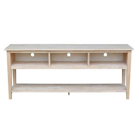 International Concepts Unfinished Entertainment/TV Stand, 72-Inch, Unfinished