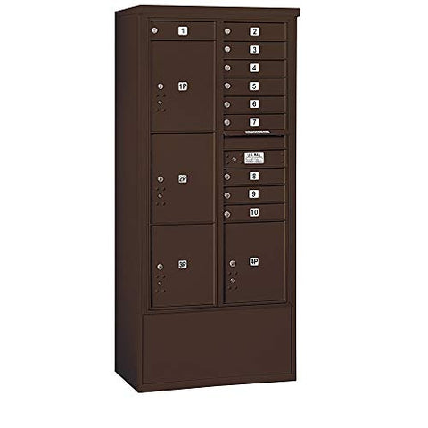 SALSBURY INDUSTRIES 3916D-10ZFU 4C Horizontal Mailbox