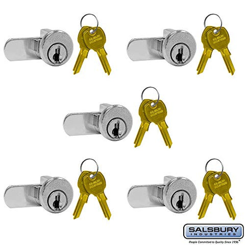 Standard Locks - Replacement for Salsbury 4B Plus Horizontal Mailbox Door with 2 Keys per Lock - 5 Pack