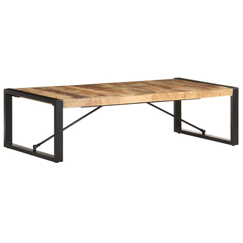 Oakestry Coffee Table Rough Mango Wood Color, Black Steel Rough Mango Wood Premium Storage Cabinet Modern Luxury Storage Solution Elegant Dining Interior Furniture Space Saving Organizer
