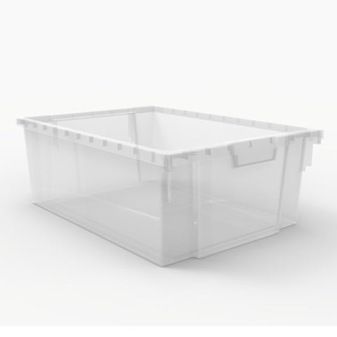 LUXOR MBS-BIN-4L-CL Stackable Storage Bins (4 Large Clear)
