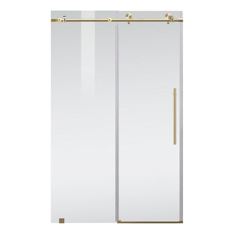 Elegant Kitchen and Bath Raleigh 48x76 Stainless Steel Shower Door in Gold