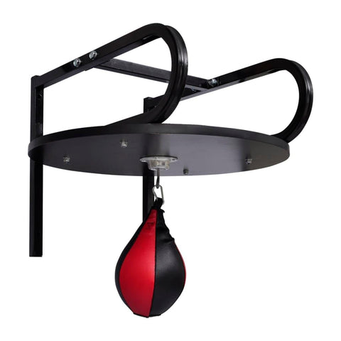 vidaXL Speed Ball Platform Set with Adjustable Wall-Bracket and PVC Punching Bag for MMA, Boxing, Martial Arts Training Equipment, Easy-to-Install, Black