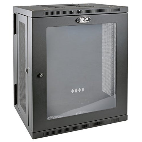 Tripp Lite 15U Wall Mount Rack Enclosure Server Cabinet with Acrylic Glass Window, Hinged, 20.5" Deep, Switch-Depth (SRW15USG)
