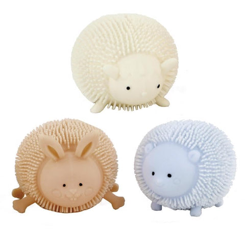 Keycraft 9095755 Light Up Puffer Animal Squish Toy Assorted Color - Pack of 12