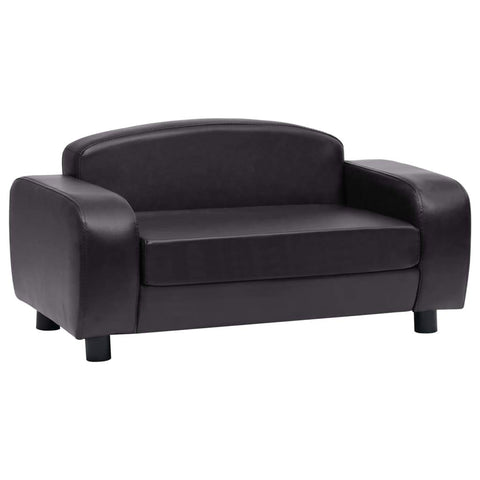 vidaXL Faux Leather Pet Sofa - Black, 31.5"x19.7"x15.7", Ideal for Adult Cats & Small Dogs, Washable Cushion Cover, Anti-Slip Design