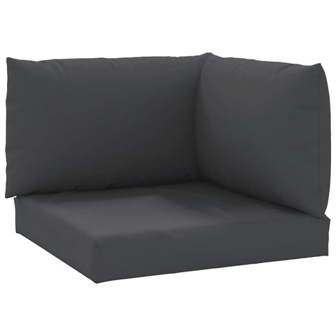 vidaXL Chair Cushion 3 Pcs, Water Repellent Outdoor Pallet Cushion, Seat Cushion Sofa Pad for Garden Patio Furniture, Black Oxford Fabric