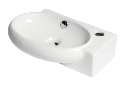 ALFI brand ABC117 Bathroom Sink, 16.75"L x 10.38"W x 10.88"H, White