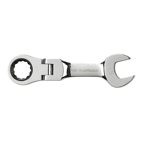 GEARWRENCH 12 Pt. Stubby Flex Head Ratcheting Combination Wrench, 15mm - 9556