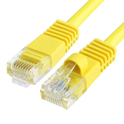 Cmple - Cat5e Ethernet Cable 3 ft, 350 MHz UTP Cat 5e Ethernet Patch Cord, 1Gbps Network LAN Cables, RJ45 Connectors, Compatible with Laptop, Modem, Router - Yellow