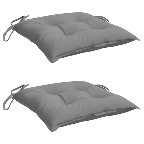 vidaXL Comfortable Outdoor Chair Cushions 2 pcs - Weather-Resistant and Durable - Gray | 19.7" x 19.7" x 2.8" - Oxford Fabric | Ideal for Patio & Garden Furniture.