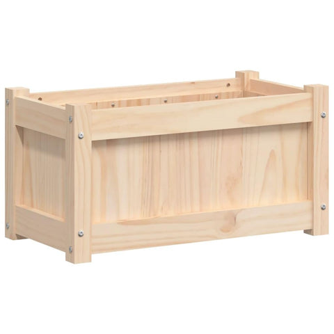 vidaXL Garden Planter Outdoor Flower Box â€“ Solid Pine Wood Brown â€“ for Climbing Plants, Vegetables, Flowers â€“ 23.6" x 12.2" x 12.2" â€“ Ideal for Gardens, Balconies, Patios