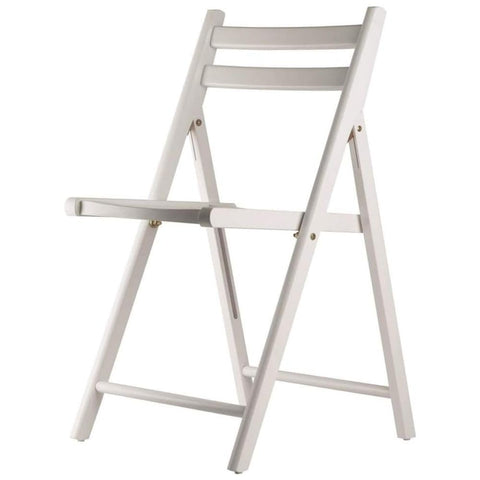 Oakestry Robin 4-pc Folding Chair Set White Medium Durable and Stylish Folding Chairs Home or Office Ideal for Indoor and Outdoor Use Sturdy Frame Comfortable Seat Space Convenient Foldable Design