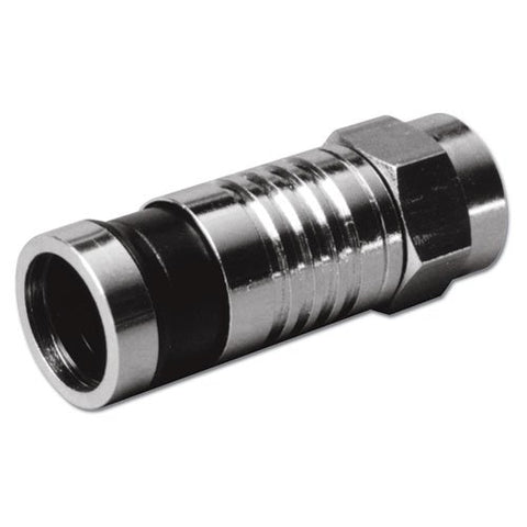 Channel Vision Push & Seal Coax Connector, RG6, Black