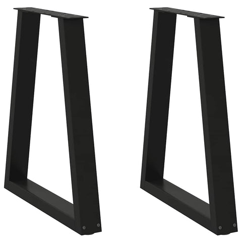 vidaXL V Shape Coffee Table Legs Set of 2 Black Adjustable Height Powder Coated Steel for Living Room Furniture Modern Design 19.7X(28.3 28.7) in Metal Durable Free Standing