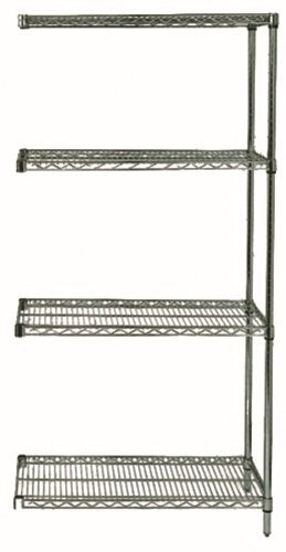 Quantum Storage Systems AD74-1460P Add-On Kit for 74" High 4-Tier Wire Shelving Unit, Proform Finish, 14" Width x 60" Length x 74" Height