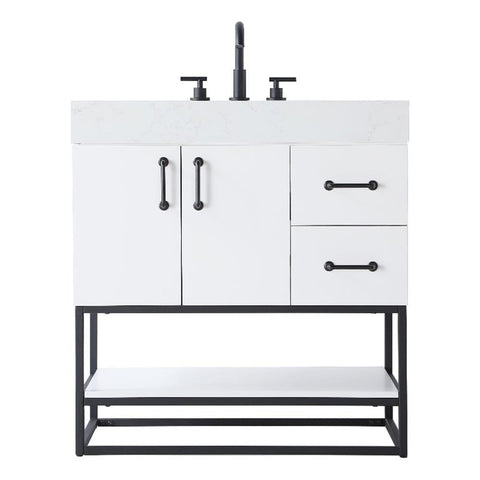 Elegant Kitchen and Bath 32" Single Bathroom Vanity in White