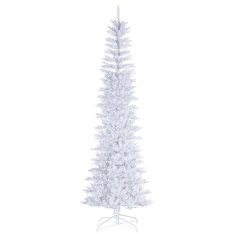 Vickerman 9.5' x 42" White Pencil Artificial Unlit Christmas Tree.
