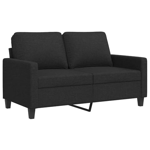 vidaXL Sofa, Loveseat Couch Sofa Settee, Accent Upholstered 2 Seater Sofa for Home Office, Living Room Seating, Modern Style, Black Fabric