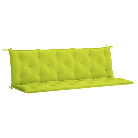 vidaXL Set of 2 Bright Green Outdoor/Indoor Bench Cushions - 70.9" x 19.7" x 2.8" Durable Anti-Wrinkle Oxford Fabric - Soft Hollow Fiber Filling - Non-Slip & Water-Repellent Design