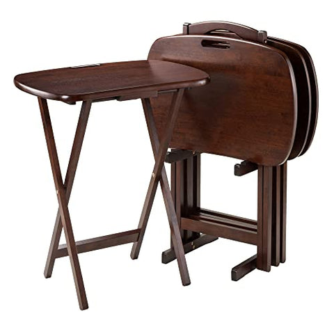 Winsome Lucca Snack Table, 22.83"W x 25.79"H x 15.67"D, Walnut