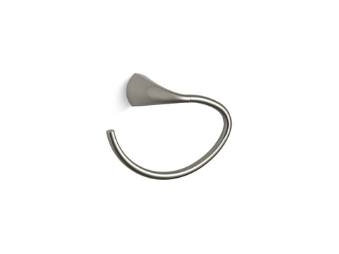 KOHLER 37057-BN Towel Ring, Contemporary Bathroom Towel Ring, Alteo Collection, Vibrant Brushed Nickel