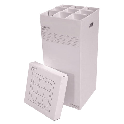 Advanced Organizing Systems - MGR-37-9 Roll File Storage Box - Corrugated 37x17.5x17.5 With 9 Compartments To Manage All Types of Documents up to 36 Inches Long
