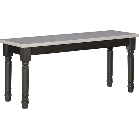 Willow Farmhouse Touch Wood Dining Bench Gray