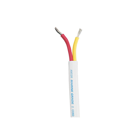 Ancor Marine Grade Products 124550 Safety Duplex Cable, 14/2 AWG (2 x 2mm2), Flat - 500ft,Red/Yellow
