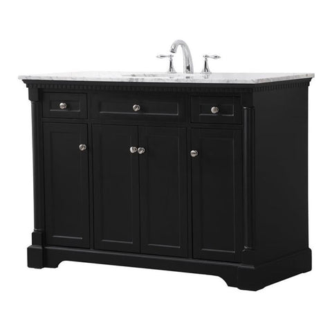 Elegant Decor Indoor Modern Under Sink Bathroom Fixtures Storage Organizer Cabinet 48 inch Single Bathroom Vanity - Natural Oak with backsplash