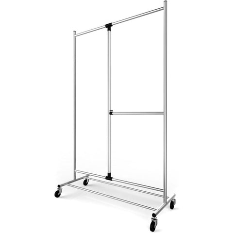 Oakestry Garment Rack Heavy Duty Clothes Rack for Hanging Clothing Adjustable Metal Stand With Shelves for Storage Portable Coat Rack Organizer for Home Bedroom Closet Laundry and Retail Use