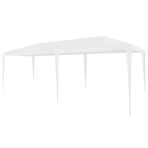 vidaXL Party Tent, Outdoor Canopy Tent with Roof, Patio Gazebo with Steel Frame, Marquee Shelter Sunshade for Garden Beach Backyard, PE White