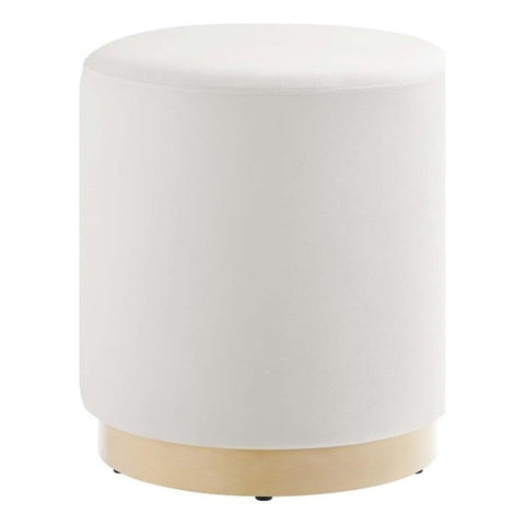 Modway 16" Round Performance Velvet Upholstered Upholstered Ottoman