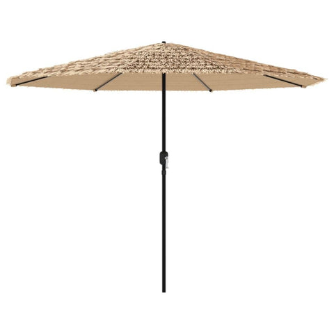 vidaXL Garden Parasol Brown Polyester Large Foldable Parasol Round