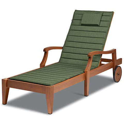 Classic Accessories Storigami Water-Resistant 80 x 26 Inch Chaise Lounge Cushion, Heather Fern, Patio Cushion