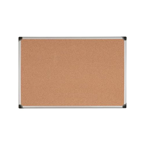 MasterVision Maya Series Self-Healing Cork Bulletin Board, Wall Mounting Push Pin Cork Board, 18" x 24", Aluminum Frame