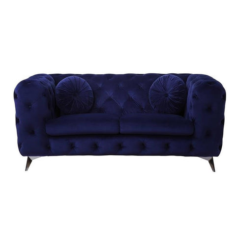 Acme Atronia Loveseat in Blue Fabric