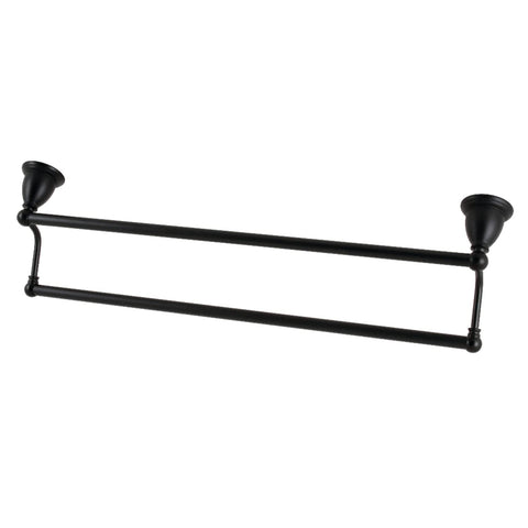 Kingston Brass BA1753MB Heritage 24-Inch Dual Towel-Bar, Matte Black