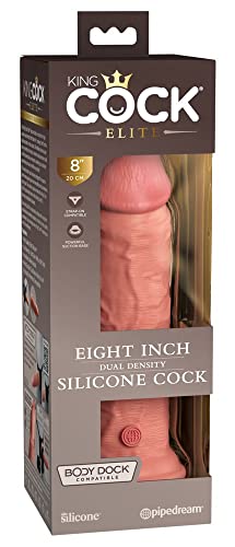 King Cock Elite 8" Silicone Dual Density Cock - Light